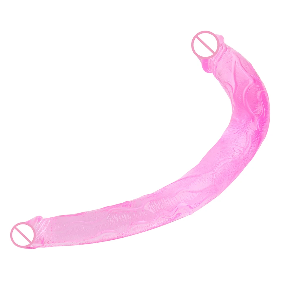 Erotic Silicone Long Dildo Realistic Soft Jelly Double Ended Penis Anal Lesbian Double Penetration Dick Adult Sex Toys for Woman