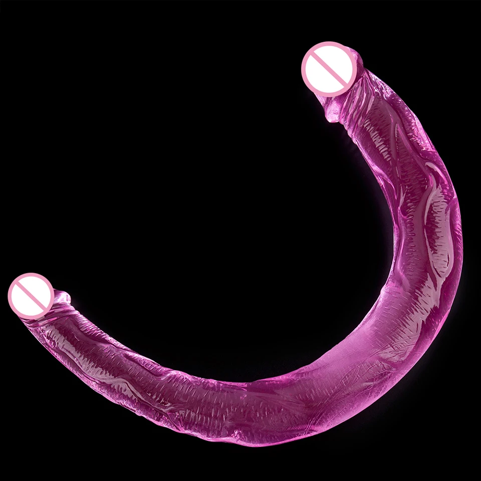 Erotic Silicone Long Dildo Realistic Soft Jelly Double Ended Penis Anal Lesbian Double Penetration Dick Adult Sex Toys for Woman