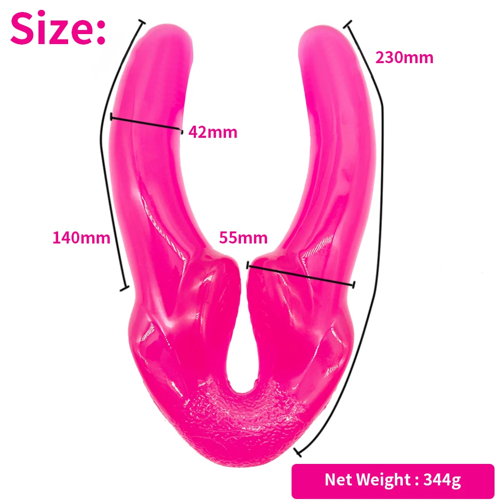 Super Soft Dildo Double Head Strapon Silicone Dildos For Lesbian Couples Underwear Double Ended Penetration Sex Toys For Woman Super Soft Dildo Double Head Strapon Silicone Dildos For Lesbian Couples Underwear Double Ended Penetration Sex Toys For Woman
