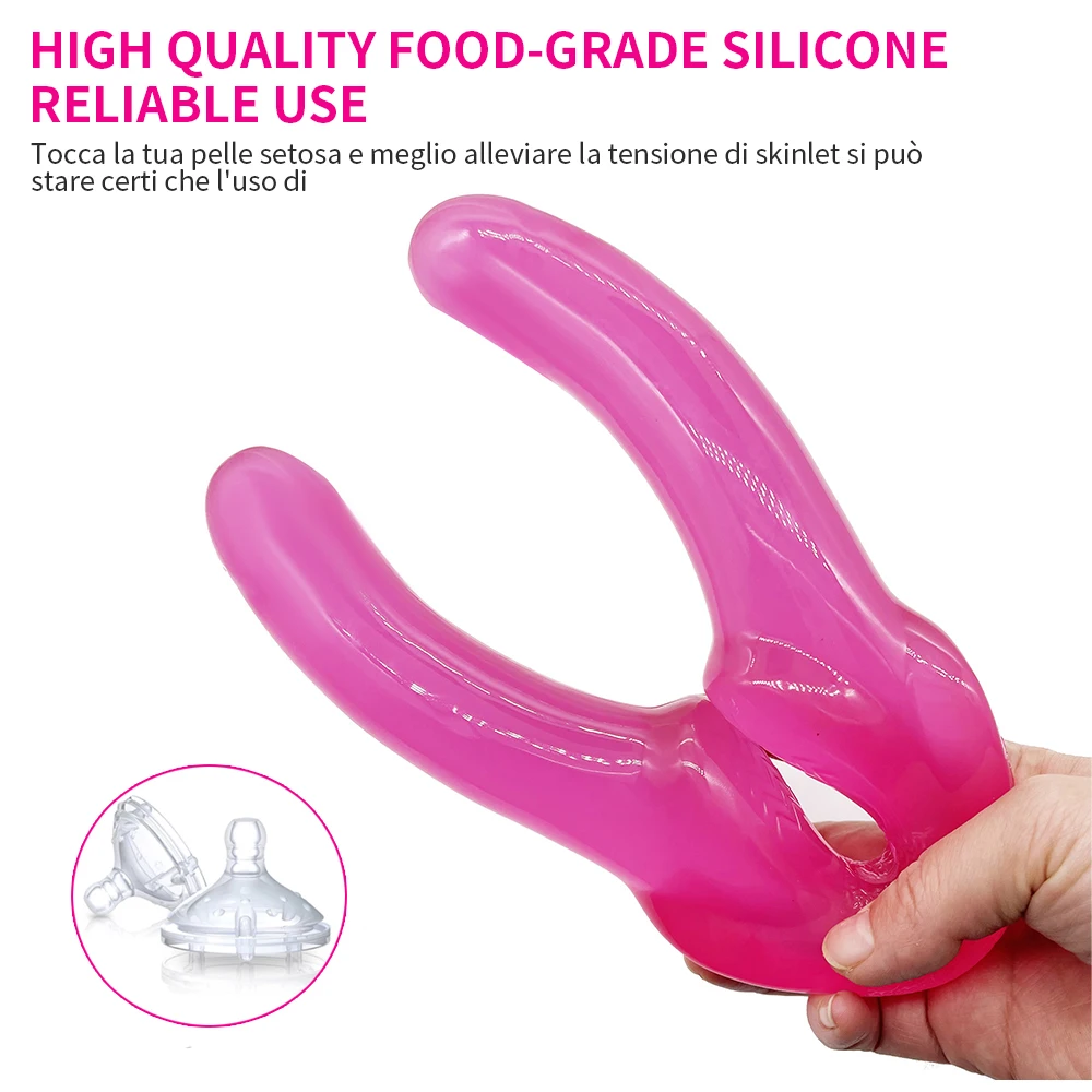 Super Soft Dildo Double Head Strapon Silicone Dildos For Lesbian Couples Underwear Double Ended Penetration Sex Toys For Woman Super Soft Dildo Double Head Strapon Silicone Dildos For Lesbian Couples Underwear Double Ended Penetration Sex Toys For Woman