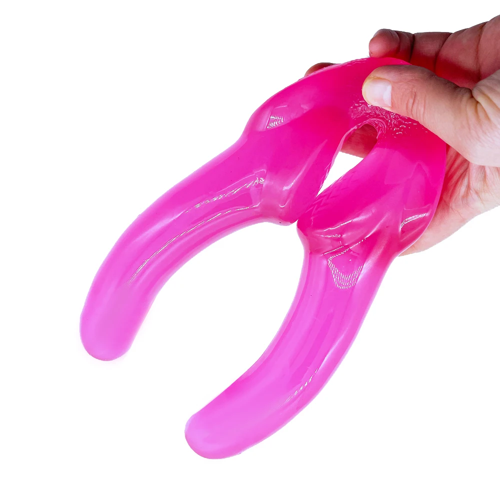 Super Soft Dildo Double Head Strapon Silicone Dildos For Lesbian Couples Underwear Double Ended Penetration Sex Toys For Woman Super Soft Dildo Double Head Strapon Silicone Dildos For Lesbian Couples Underwear Double Ended Penetration Sex Toys For Woman