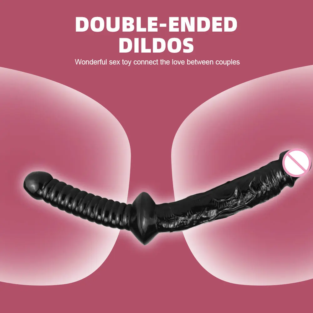 Double Ended Penetration Dildos Realistic Double Headed Phallus Stimulation Vagina and Anus Long Dick Sex Toys for Women Lesbian