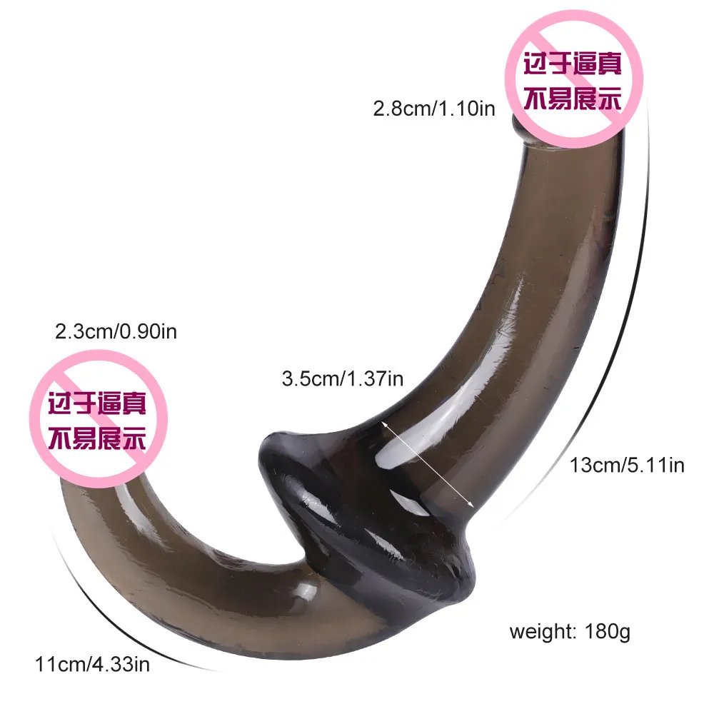 Soft And Smooth Double Penetration Dildo Long 2 Headed Penis Duol Ended Dick Cock Anal Masturbation For Lesbian Couples Sex Toys