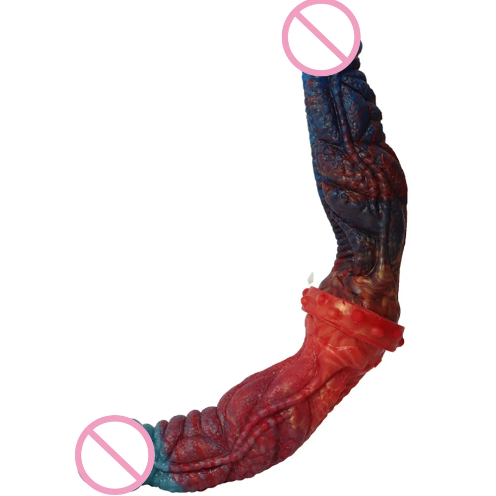 35cm Silicone Long Penis Double Penetration Didlo Women Buttocks Masturbation Toy Male Realistic Ass Masturbator Adult Supplies