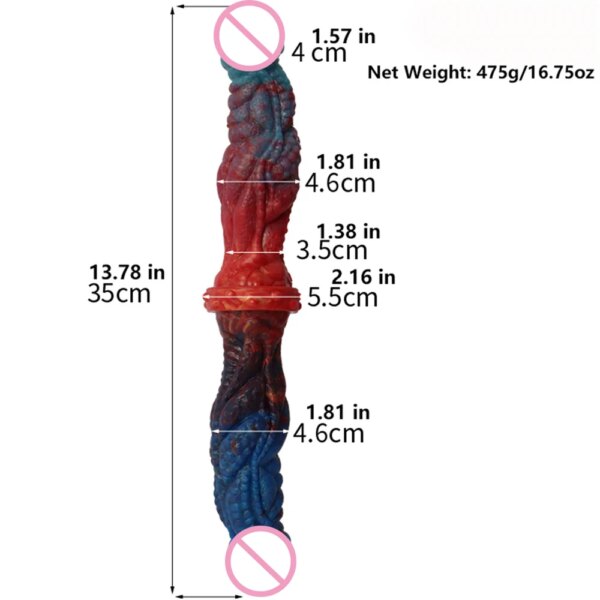 35cm Silicone Long Penis Double Penetration Didlo Women Buttocks Masturbation Toy Male Realistic Ass Masturbator Adult Supplies