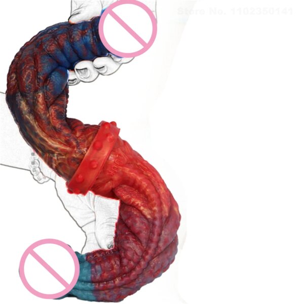35cm Silicone Long Penis Double Penetration Didlo Women Buttocks Masturbation Toy Male Realistic Ass Masturbator Adult Supplies