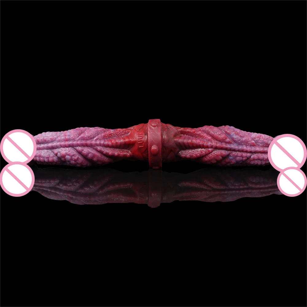 35cm Double Ended Dildo Lesbian Ass Masturbator Anal Plug Silicone Artificial Penis Male Stimulator Sex Tool For Adult Men 18