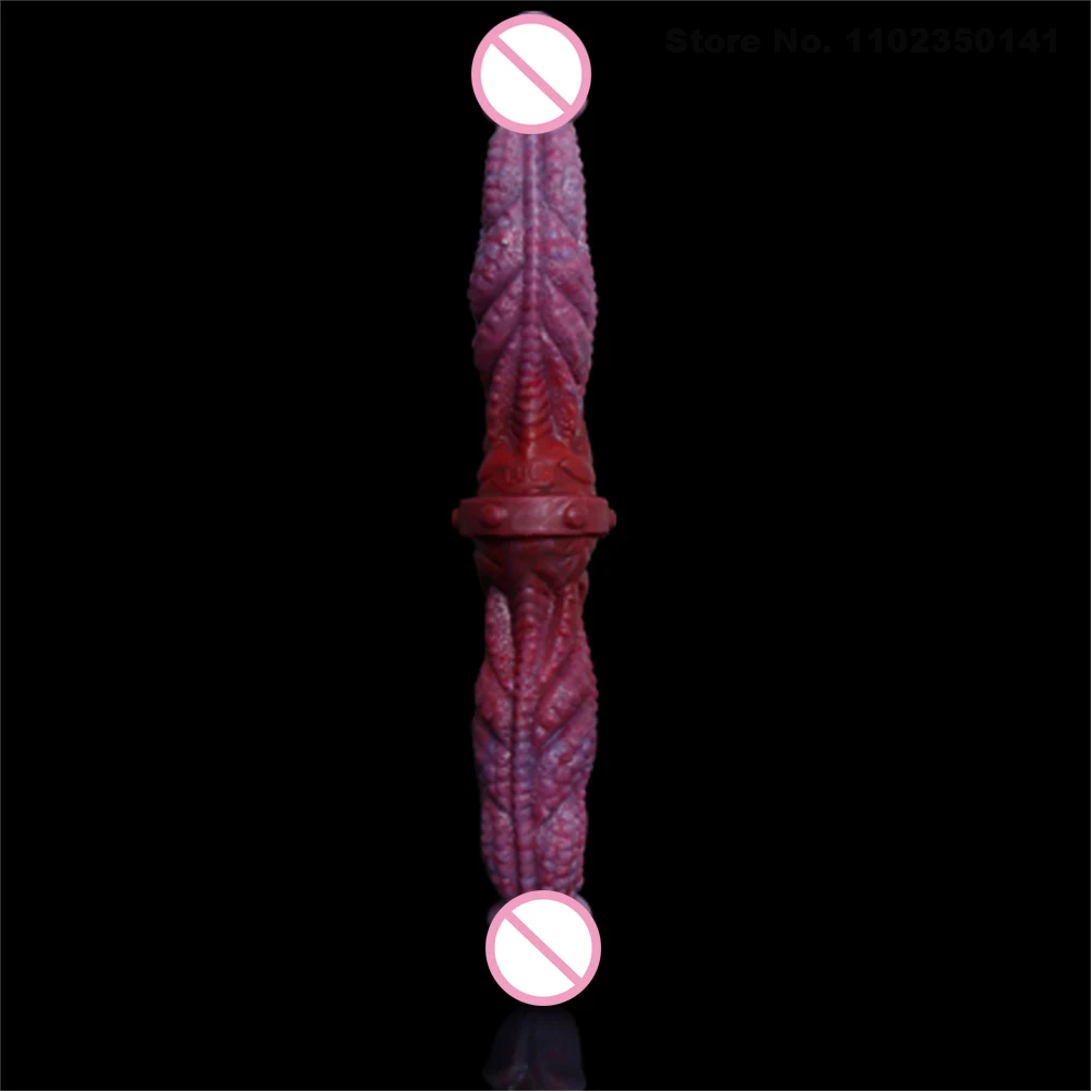 35cm Double Ended Dildo Lesbian Ass Masturbator Anal Plug Silicone Artificial Penis Male Stimulator Sex Tool For Adult Men 18