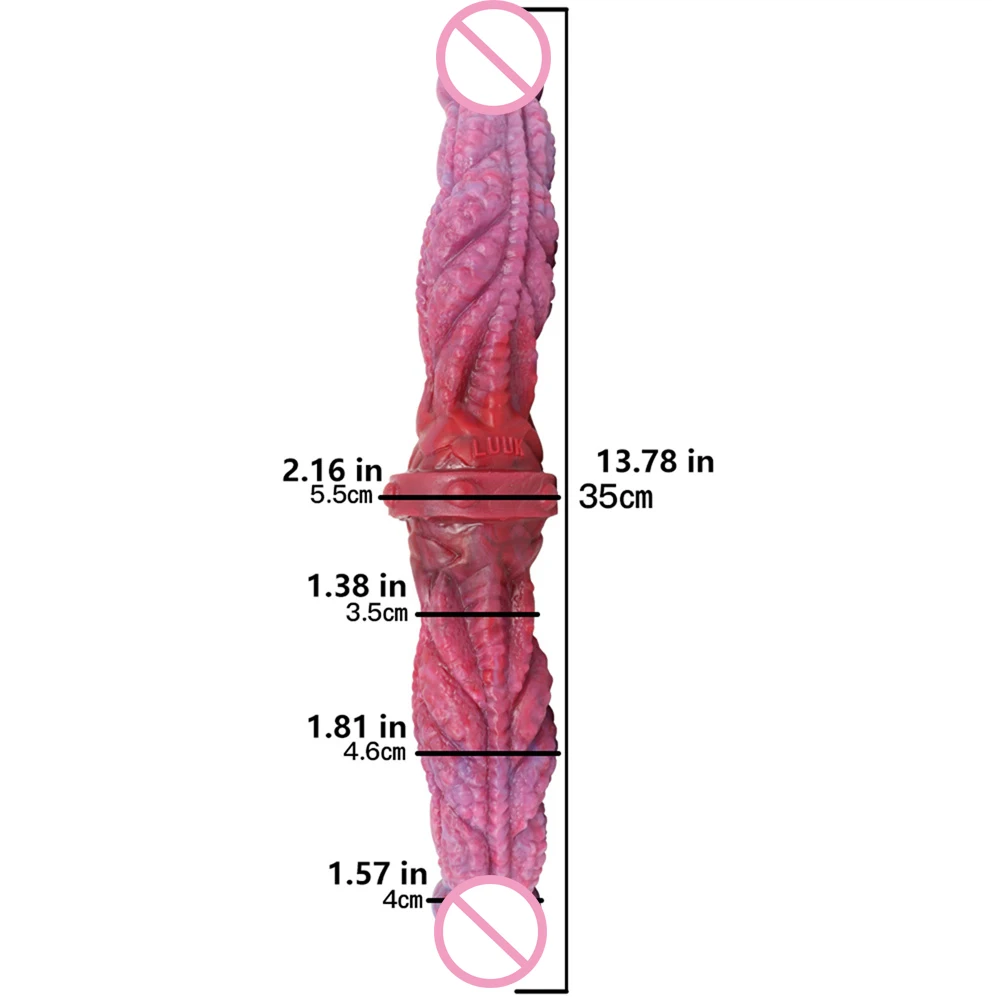 35cm Double Ended Dildo Lesbian Ass Masturbator Anal Plug Silicone Artificial Penis Male Stimulator Sex Tool For Adult Men 18
