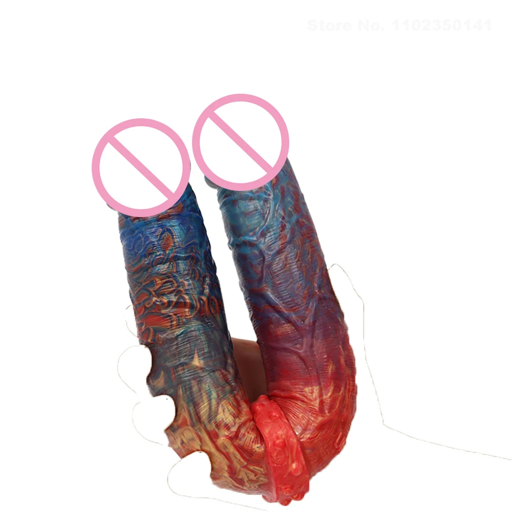 Realistic Penis Female Masturbators Silicone Double Ended Dildo Anal Plug G-Spot Stimulator For Women Men Masturbation Supplies