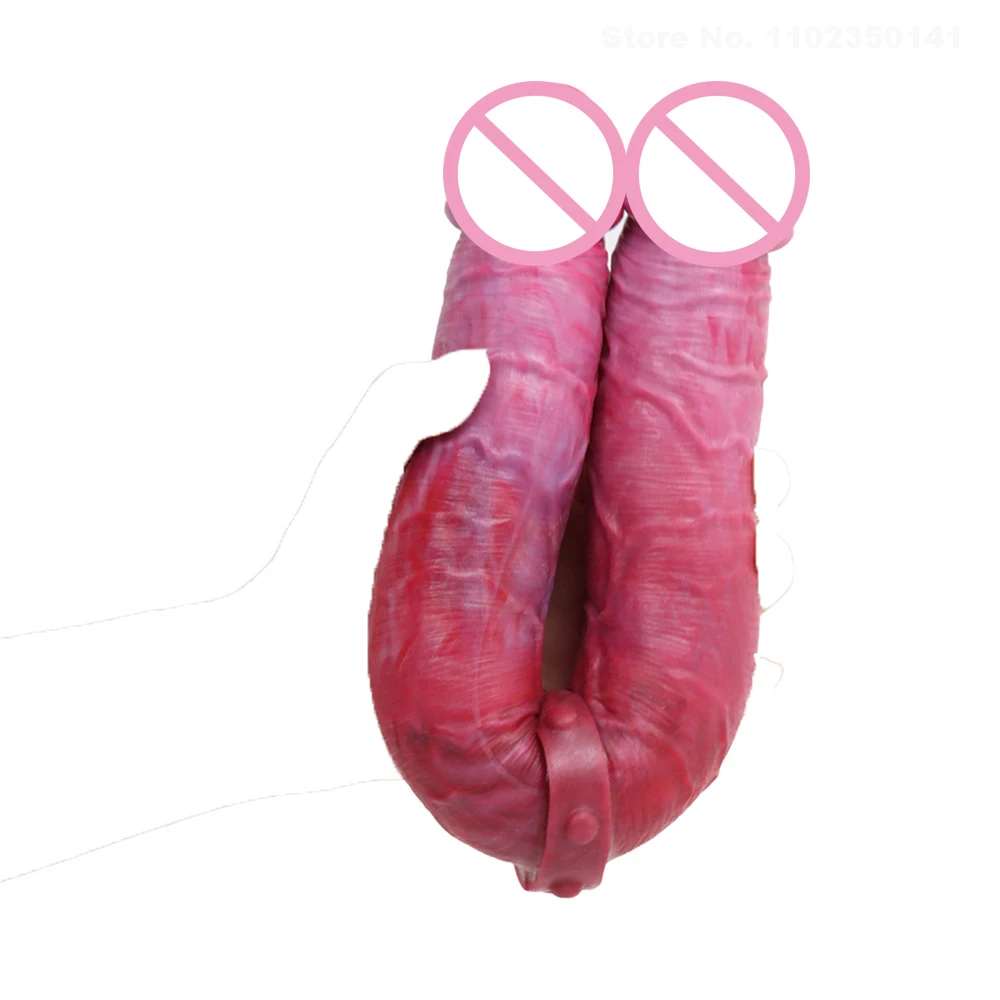 Realistic Penis Female Masturbators Silicone Double Ended Dildo Anal Plug G-Spot Stimulator For Women Men Masturbation Supplies