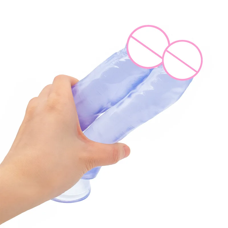 Double Head Dildos Penetration G-spot Stimulation of Vagina and Anus Penis Dual Ended Phallus Erotic Toys for Women Butt Plug