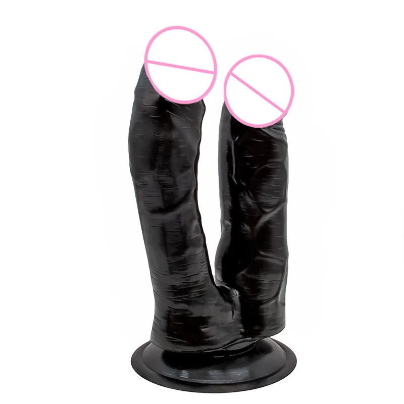 Double Head Dildos Penetration G-spot Stimulation of Vagina and Anus Penis Dual Ended Phallus Erotic Toys for Women Butt Plug