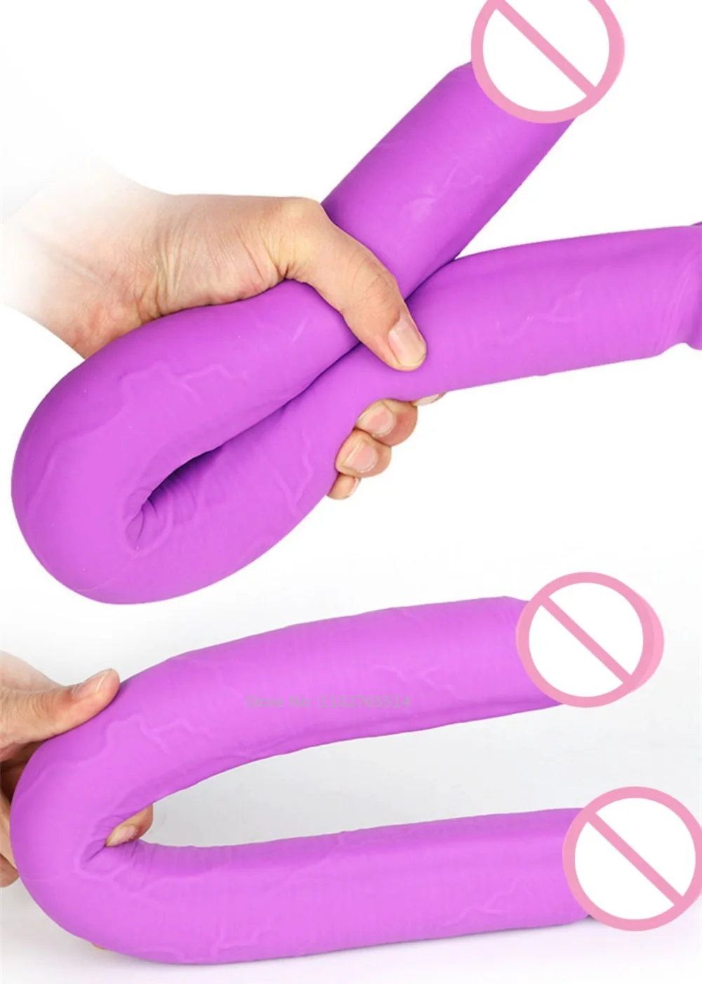 Double End Dildo Realistic Soft Large Penis Woman Masturbator Double Penetration Vagina Anal Sex Toy Lesbian Silicone Big Dildo