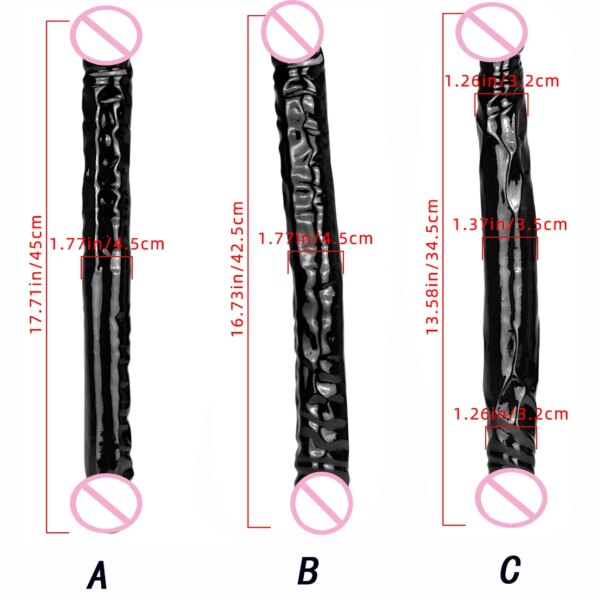 Long Double Head Dildo Realistic Penis Double End Phallus Anal Plug Big Penis for Women Lesbian Masturbator for Adult Sex Toys18