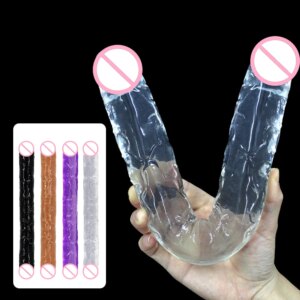 Big Realistic Silicone Dildo Vagina Anal Double Ended Dong Penis G-spot Simulation Soft Jelly Dildo Sex Toys For Women Lesbian