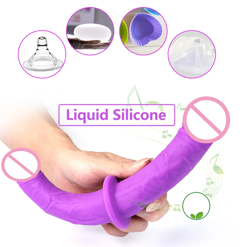 Strap-on Anal Soft Dildo Double End Artificial Silicone Penis Strapon Woman To Men Adult Toy For Couple Lesbian Gay Masturbation