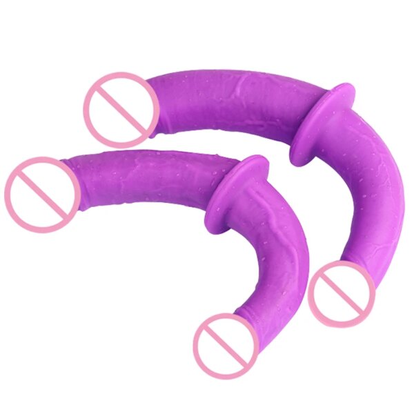 Strap-on Anal Soft Dildo Double End Artificial Silicone Penis Strapon Woman To Men Adult Toy For Couple Lesbian Gay Masturbation