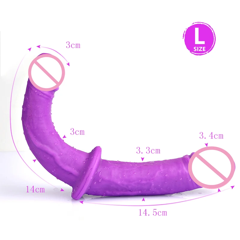 Strap-on Anal Soft Dildo Double End Artificial Silicone Penis Strapon Woman To Men Adult Toy For Couple Lesbian Gay Masturbation