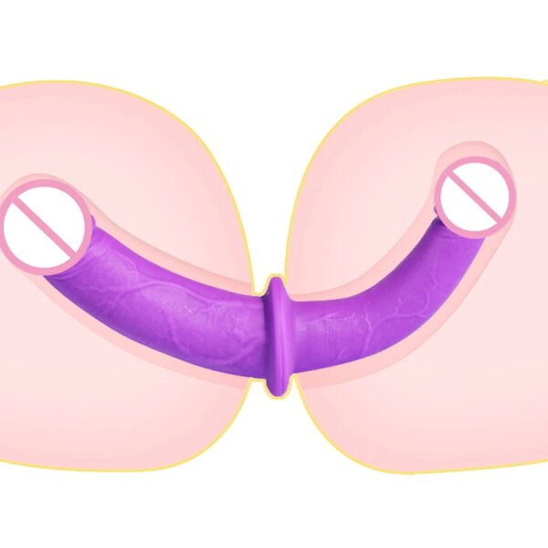 Strap-on Anal Soft Dildo Double End Artificial Silicone Penis Strapon Woman To Men Adult Toy For Couple Lesbian Gay Masturbation