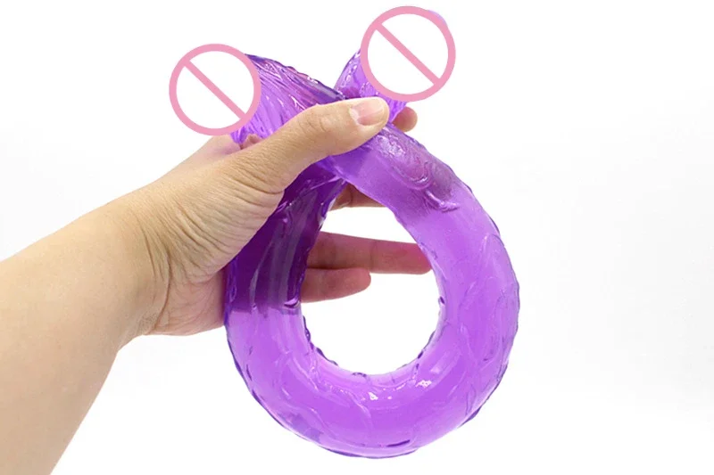 Double head Dildo Long Jelly Realistic Dildo Double Ended Dildo Flexible Big Penis for Women Masturbator Sex Toys for Lesbian