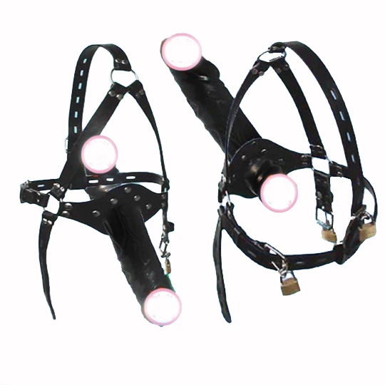 Double-Ended Dildos Gag Strapon Open Mouth Dong Plug Head Harness Realistic Cock Penis SM Adult Games Sex Toys For Couples Double-Ended Dildos Gag Strapon Open Mouth Dong Plug Head Harness Realistic Cock Penis SM Adult Games Sex Toys For Couples