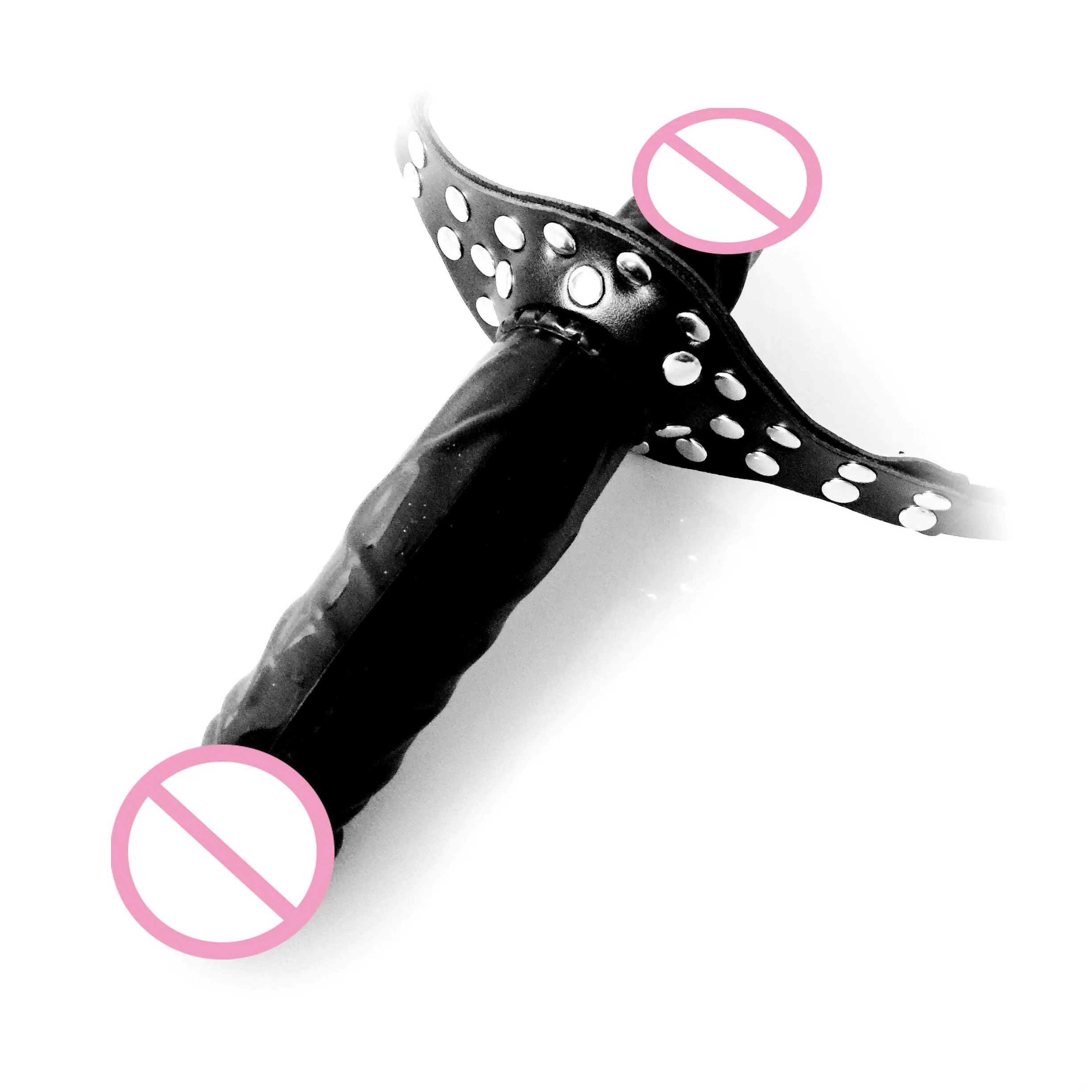 Double-Ended Dildos Gag Strapon Open Mouth Dong Plug Head Harness Realistic Cock Penis SM Adult Games Sex Toys For Couples Double-Ended Dildos Gag Strapon Open Mouth Dong Plug Head Harness Realistic Cock Penis SM Adult Games Sex Toys For Couples