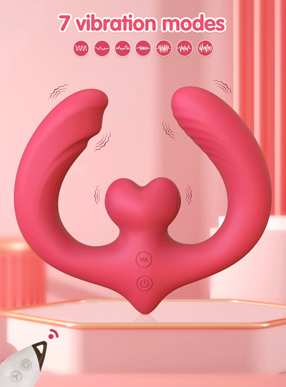 G-Spot Double-Ended Sex Toys Dildo Vibrator for Women Lesbian Couples 7 Modes Strapless Strap-on with Remote Control Adults Good