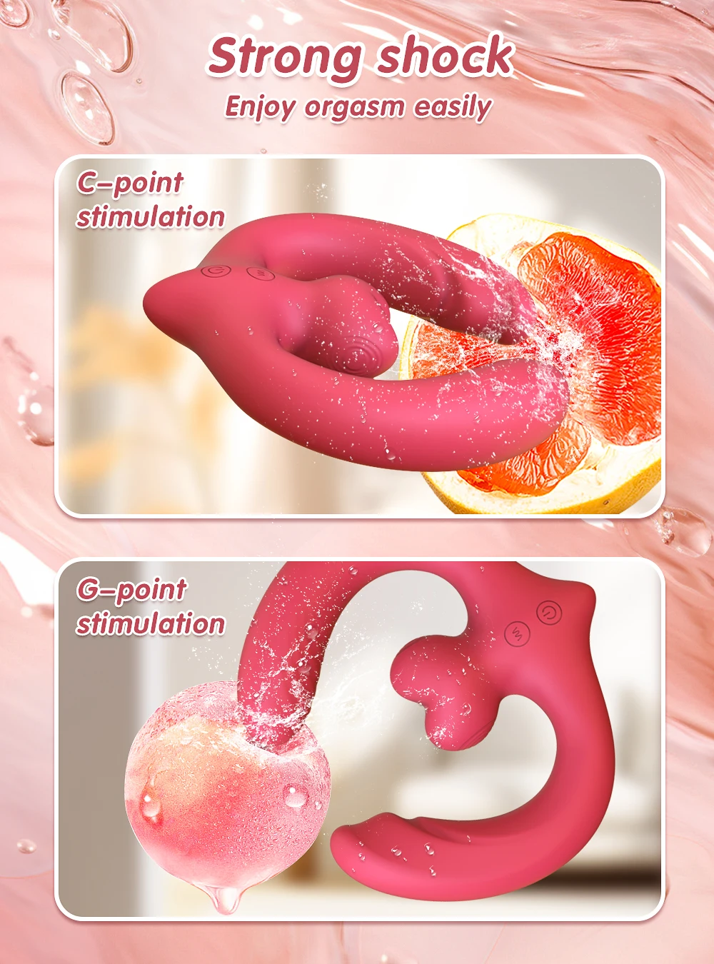 G-Spot Double-Ended Sex Toys Dildo Vibrator for Women Lesbian Couples 7 Modes Strapless Strap-on with Remote Control Adults Good