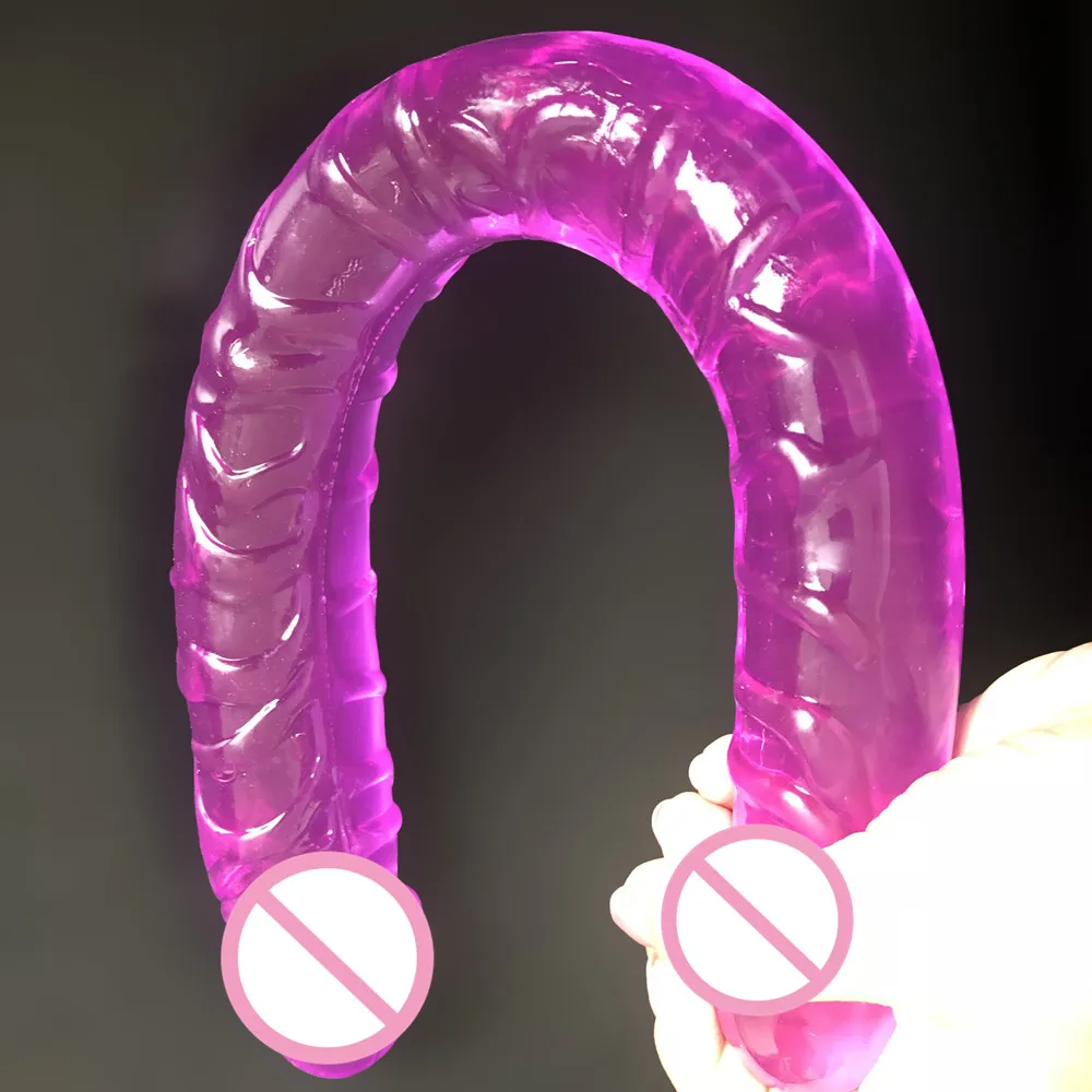 About 5 cm Dia  thick Double Dildo 16.5 Inch 42cm L  dual glan penis for Women Gay Lesbian Double Ended Dong Sex Toy Sex Product