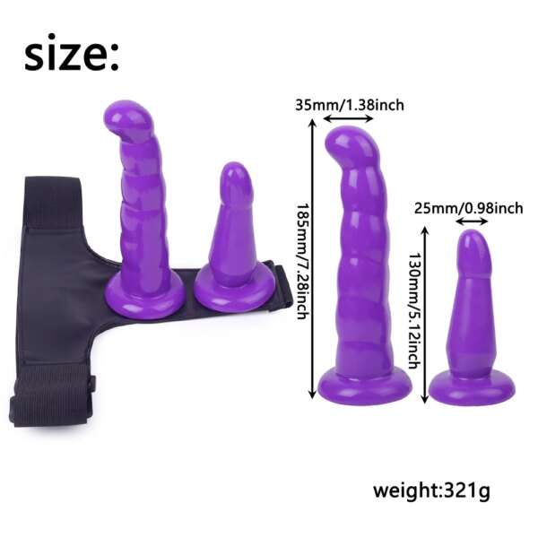 Strap-on Double Realistic Penis Dildo Pants Anal Sex Toy for Women Men Women Gay Dildos Strapon Harness Belt Adult Games Lesbian