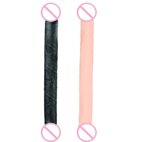 Double Head Dildo Long Realistic Penis Double Ended Phallus Flexible Big Penis for Women Masturbator for Men Sex Toy for Lesbian