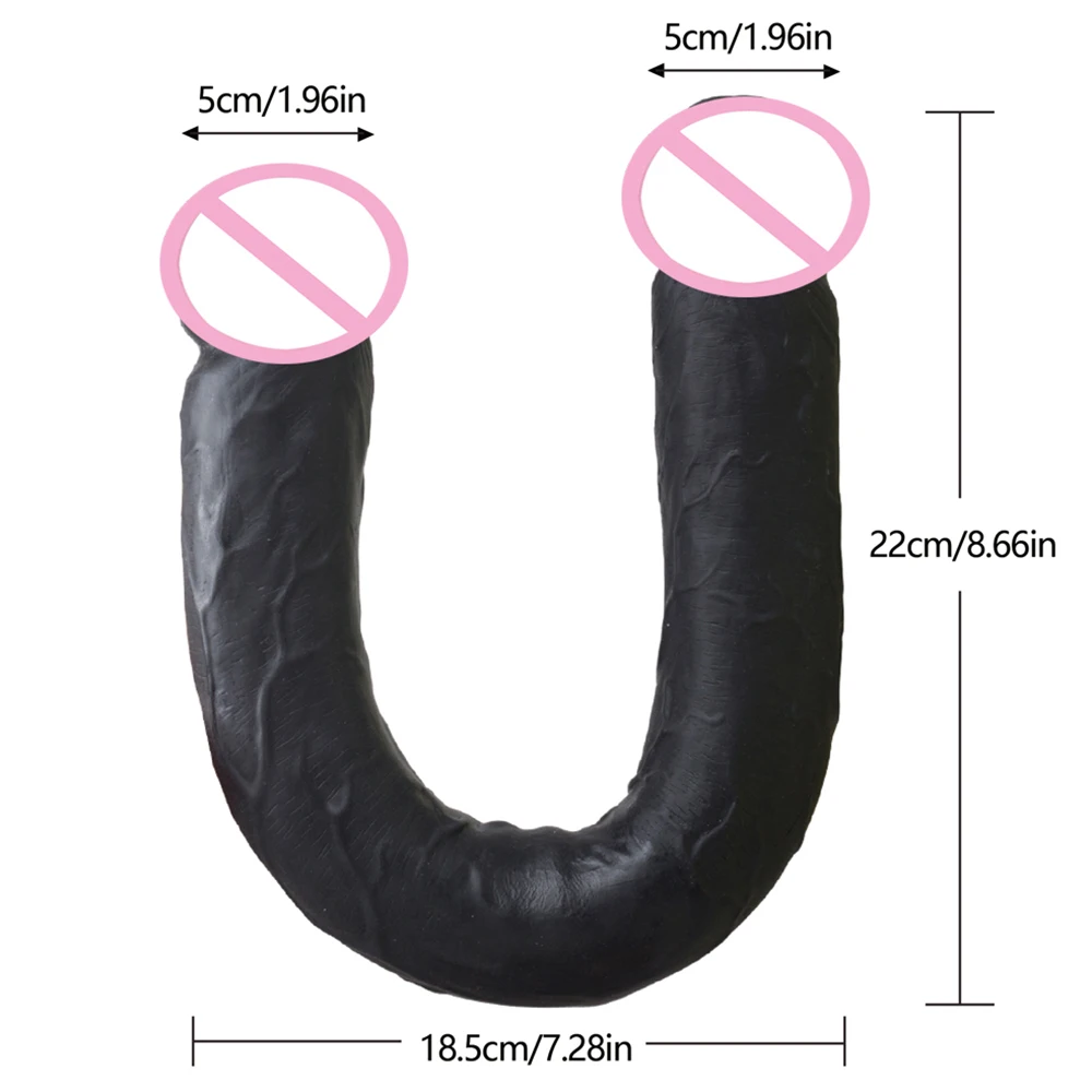 Double Head Dildo Long Realistic Penis Double Ended Phallus Flexible Big Penis for Women Masturbator for Men Sex Toy for Lesbian