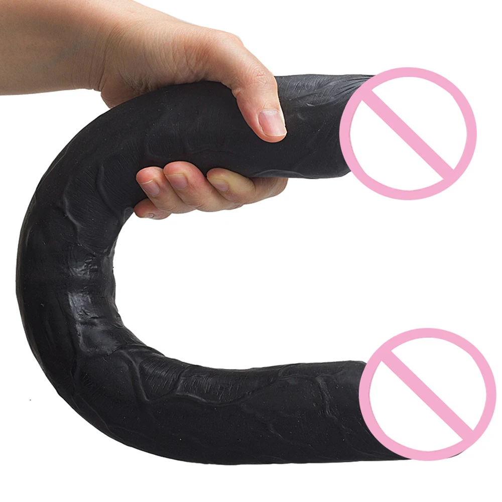 Double Head Dildo Long Realistic Penis Double Ended Phallus Flexible Big Penis for Women Masturbator for Men Sex Toy for Lesbian