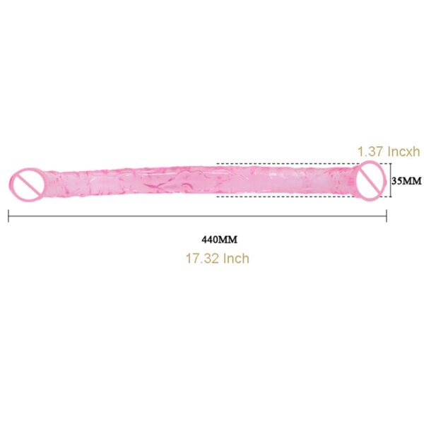 Double Dildo for Couples Vaginal Anal Play Realistic Double Ended Dildo Dual Heads Dong Veined Shaft for Beginners Advanced Uses