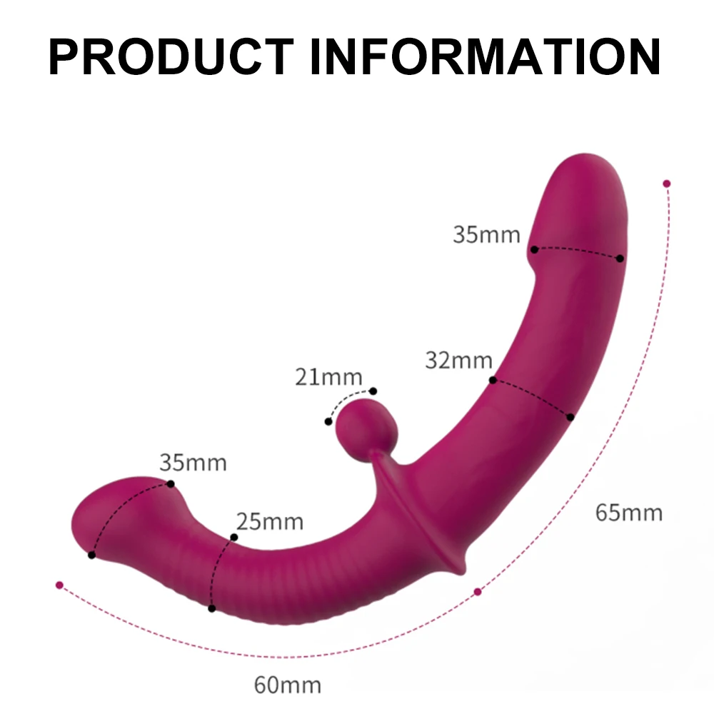 Erotic Sextoys Strapless Strapon Dildo Vibrator Lesbian Strap-on Penis Pegging Double Ended Dildo Adults Sex Toys for Women