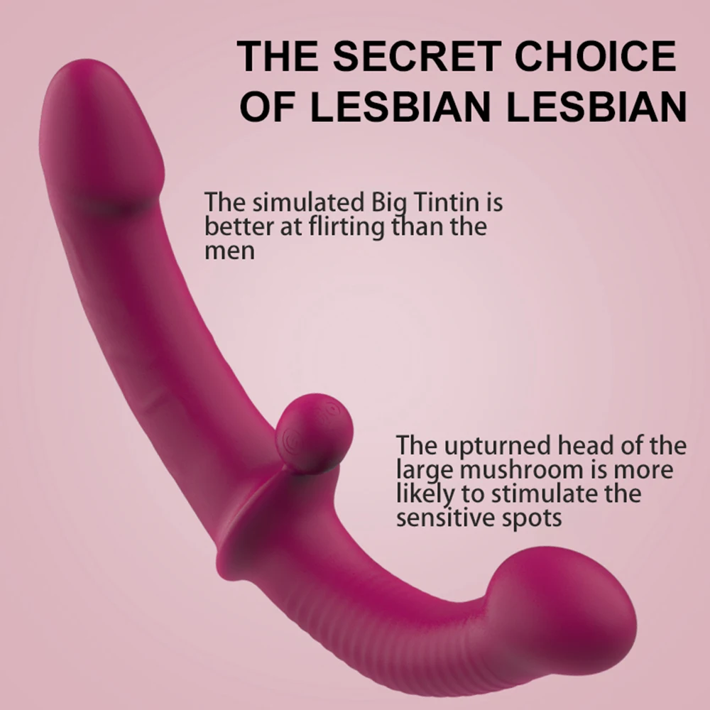 Erotic Sextoys Strapless Strapon Dildo Vibrator Lesbian Strap-on Penis Pegging Double Ended Dildo Adults Sex Toys for Women