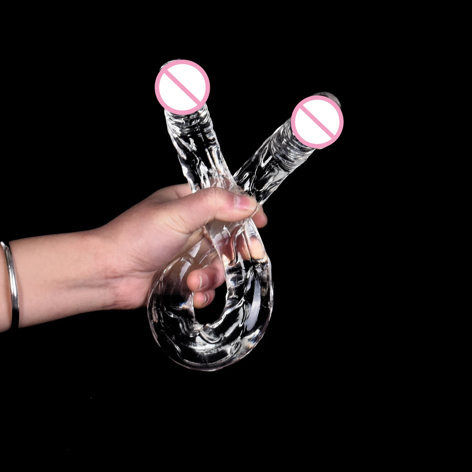 Double head Dildo Long Jelly Realistic Dildo Double Ended Dildo Flexible Big Penis for Women Masturbator Sex Toys for Lesbian