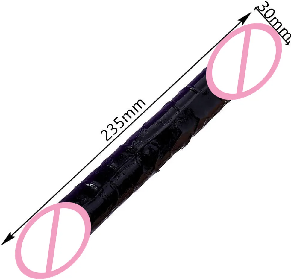 Double head Dildo Long Jelly Realistic Dildo Double Ended Dildo Flexible Big Penis for Women Masturbator Sex Toys for Lesbian