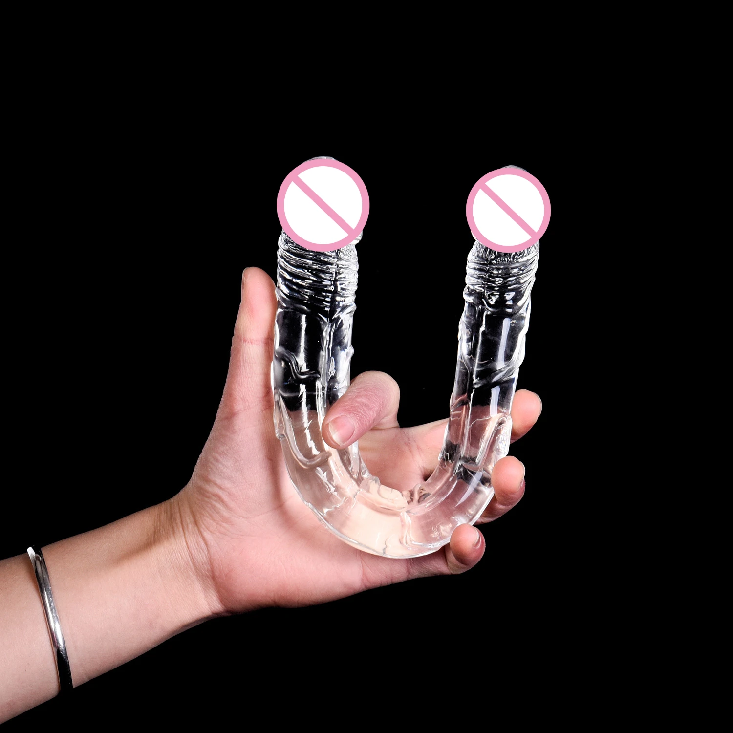 Double head Dildo Long Jelly Realistic Dildo Double Ended Dildo Flexible Big Penis for Women Masturbator Sex Toys for Lesbian