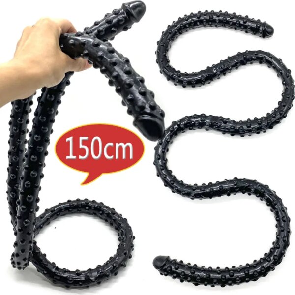 Realistic Dildo Double Ended Dildo Penis Cock 150*3CM Lesbian Vaginal Anal Plug Fake Penis For Women Dildos Sex Toys