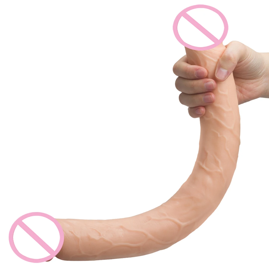 Double Ended Phallus Double Head Dildo Long Realistic Penis Flexible Big Anal Plug Female Masturbator Sex Toys for Lesbian Gay18