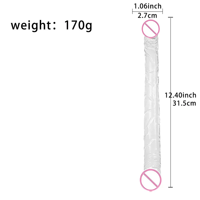 Realistic Dildo Double Ended Dildo Sex Toy For Woman TPE Erotic Soft Long Jelly Dildo for Lesbian Flexible Big Penis Masturbator