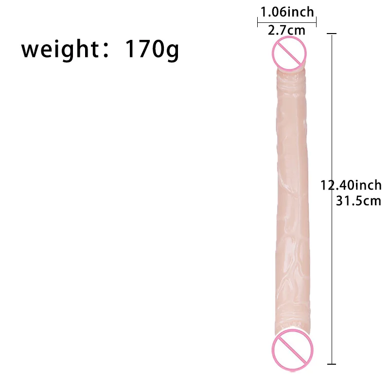 Realistic Dildo Double Ended Dildo Sex Toy For Woman TPE Erotic Soft Long Jelly Dildo for Lesbian Flexible Big Penis Masturbator