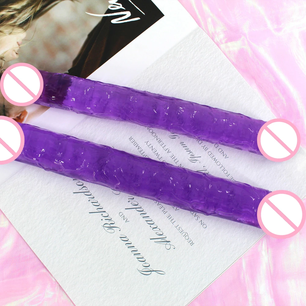Realistic Dildo Double Ended Dildo Sex Toy For Woman TPE Erotic Soft Long Jelly Dildo for Lesbian Flexible Big Penis Masturbator