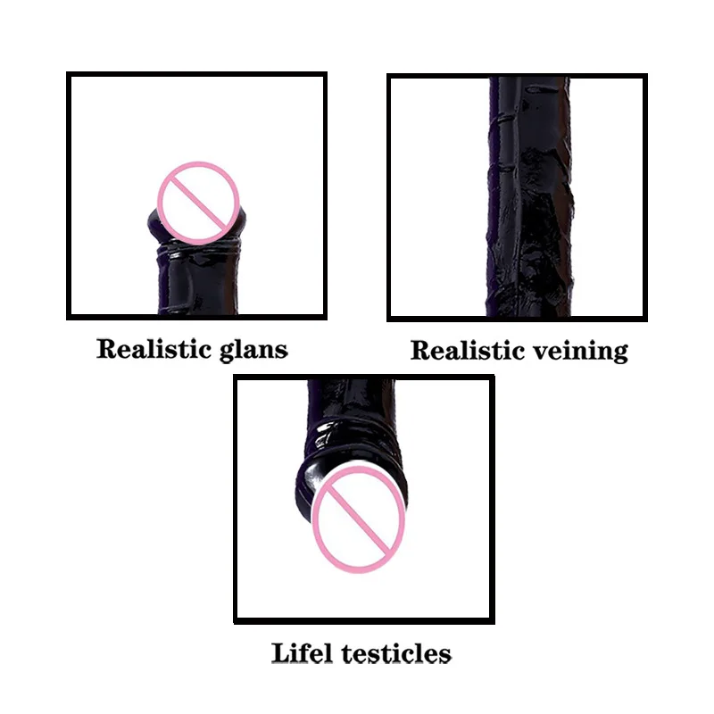 Realistic Dildo Double Ended Dildo Sex Toy For Woman TPE Erotic Soft Long Jelly Dildo for Lesbian Flexible Big Penis Masturbator