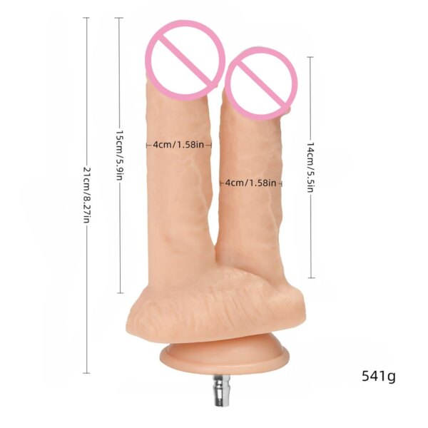 Double-end Dildo Attachments for Quick Air Connector Sex Machine for Women Ana Men Masturbation Machine Sex Toys
