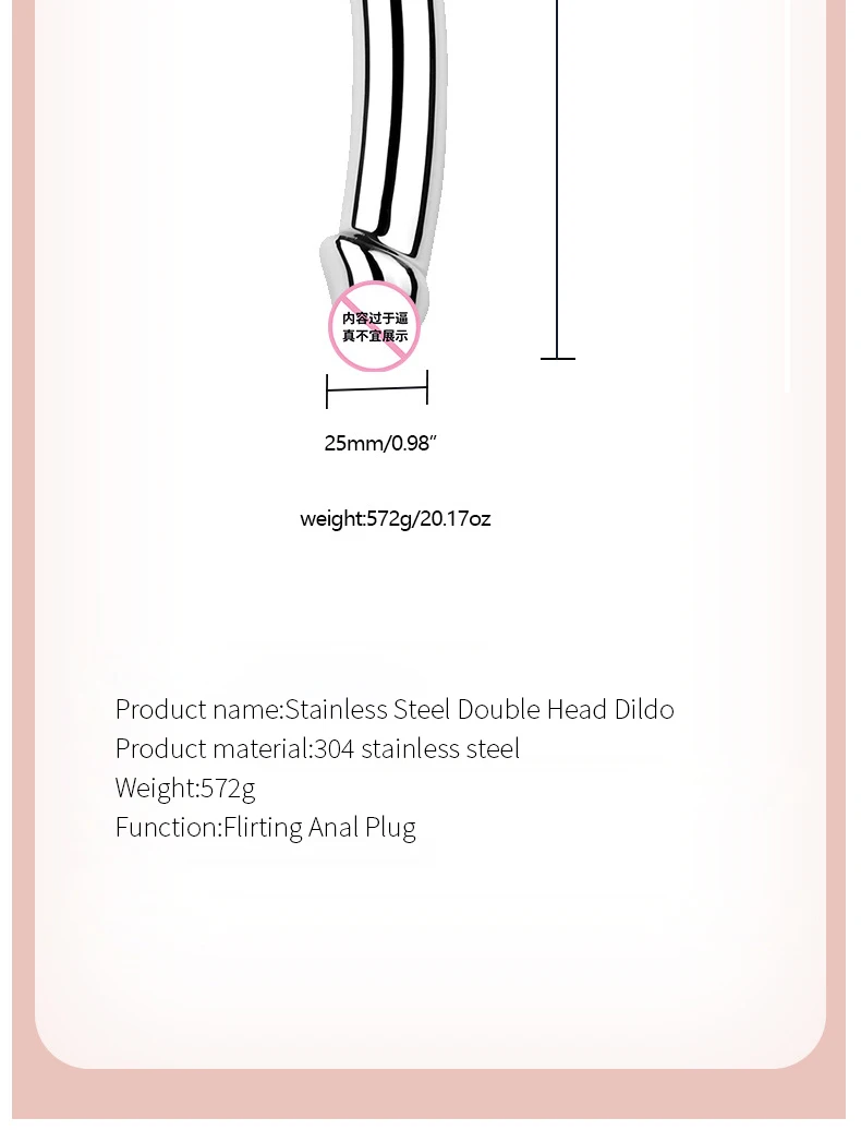 Metal Double-Ended Anal Plug Realistic Female Dildos Stainless Steels Anal Prostate Massager Adult Products For Men And Women Metal Double-Ended Anal Plug Realistic Female Dildos Stainless Steels Anal Prostate Massager Adult Products For Men And Women