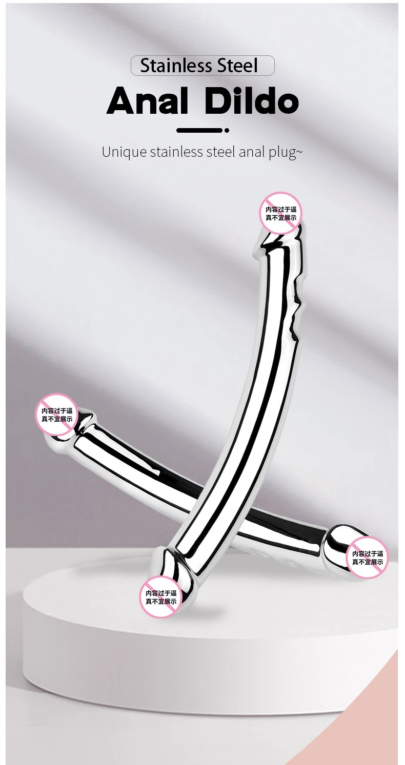 Metal Double-Ended Anal Plug Realistic Female Dildos Stainless Steels Anal Prostate Massager Adult Products For Men And Women Metal Double-Ended Anal Plug Realistic Female Dildos Stainless Steels Anal Prostate Massager Adult Products For Men And Women