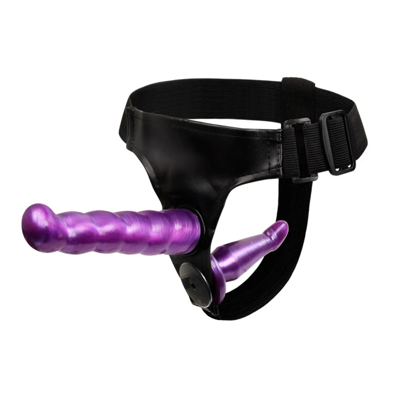 Double Penis Dual Ended Strapon Ultra Elastic Harness Belt Strap On Dildo Adult Sex Toys for Woman Couples Anal Dildos Vibrator